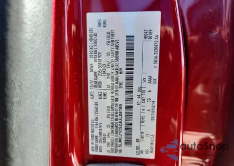 2018 Lincoln Mkc Premiere из США, поврежденный, VIN 5LMCJ1C92JUL08199